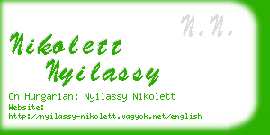 nikolett nyilassy business card